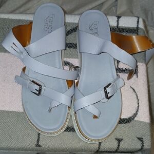 Franco Sarto Light Gray Strappy Sandals